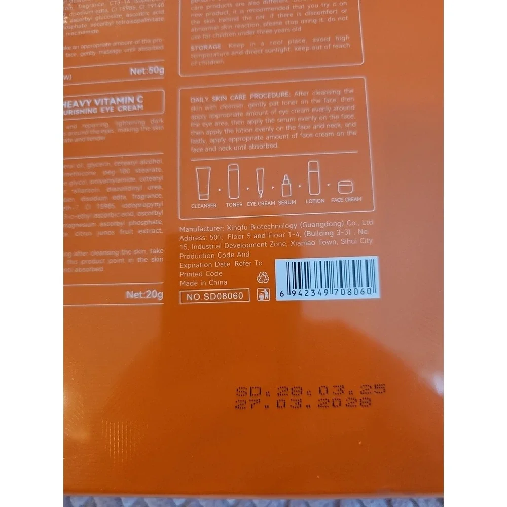 New Sadoer 5x Vitamin Sun‎ Active  Skincare 6 Pcs Set